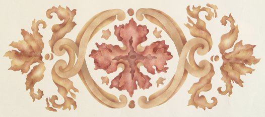 #527 Villa Francisco Scroll Stencil
