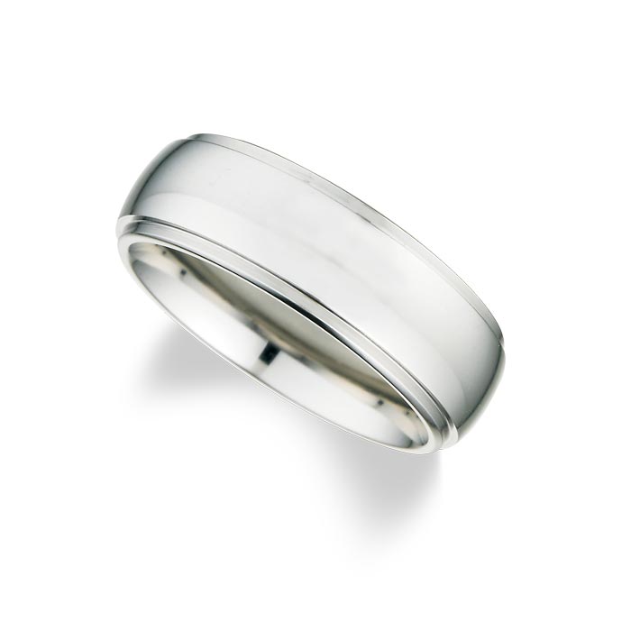 Cobalt 7mm domed polished with brushed center
