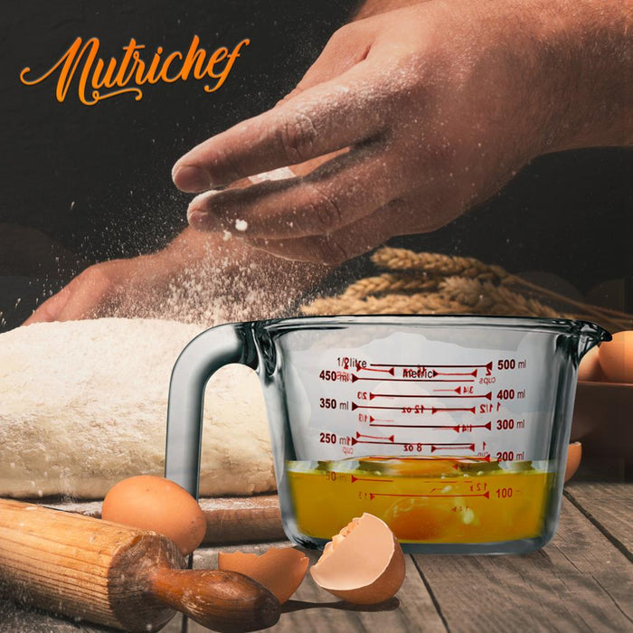 Glass Measuring Cup 500ml Precise Pouring Borosilicate Glass