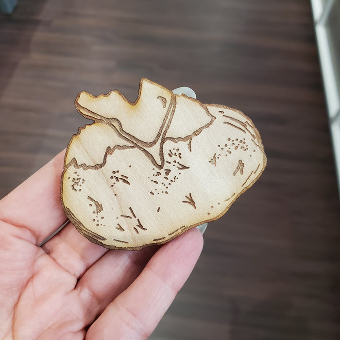 Idaho Spud Magnet, Wooden
