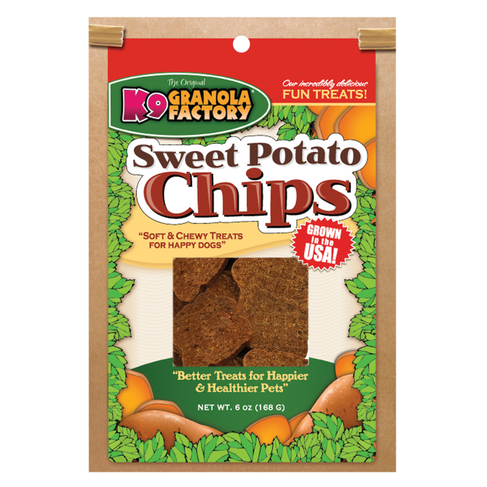 K9 Granola Factory - Chip Collection, Sweet Potato Chips For Dogs, 6oz - Dog.Dog.Cat.