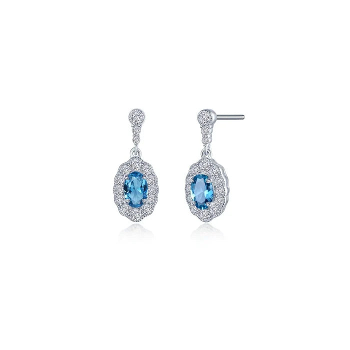 Lafonn Sterling Silver Blue Topaz Cloud Essence Earrings (100449)