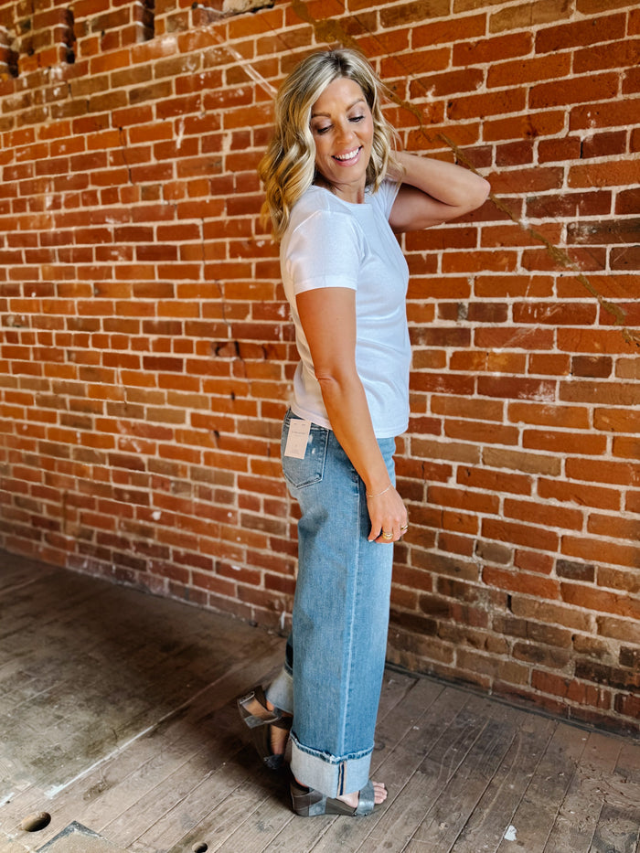 Lexi Crew Neck Tee, White