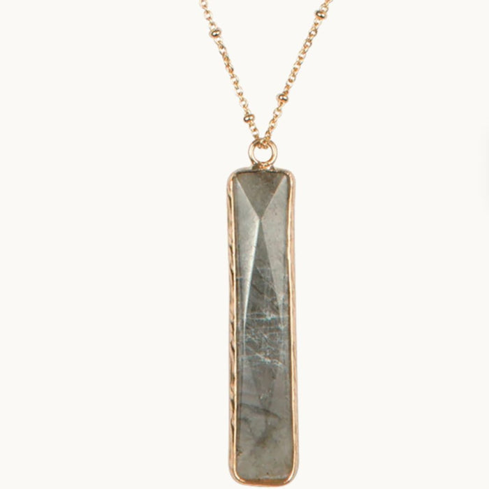 Marquet Fair Trade Natural Stone Pendant Necklace Vapor