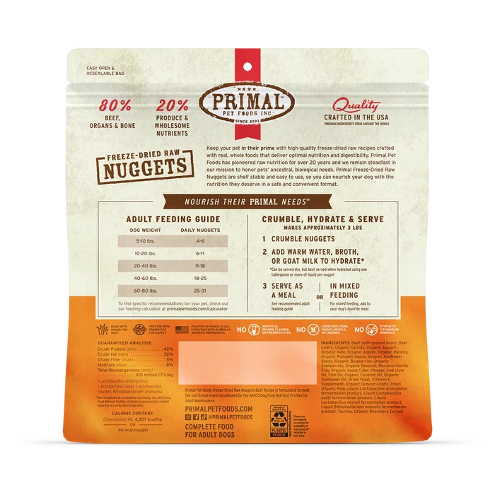 Primal Freeze Dried Dog Food - Various Flavors - Dog.Dog.Cat.