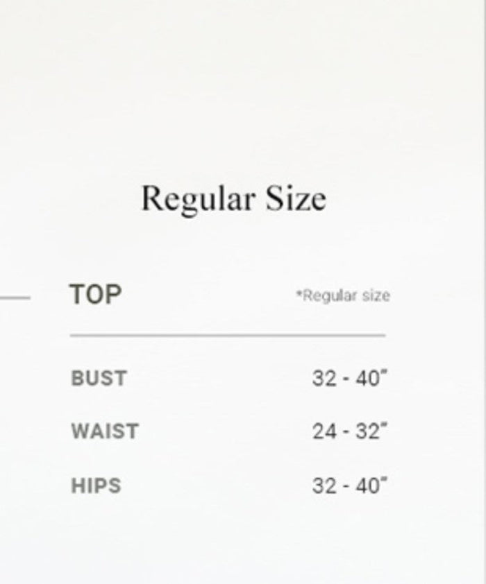Size Chart for Flip side tank