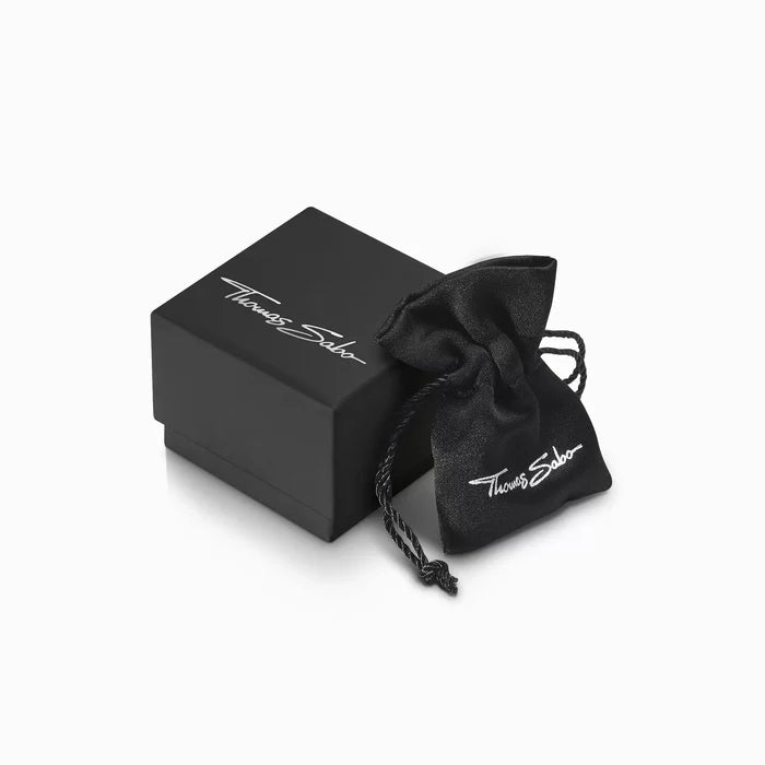 Thomas Sabo Charm-Armband mit schimmernden, weißem Kaltemaille Silber – X0286-007-21-L19