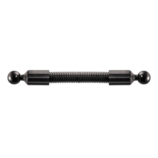 The 10 inch Double Socket Arm Extension Pole features 25mm (1 inch) ball ends on both sides, perfect as an extension for Arkon Robust Mounts. Displayed against a white background.