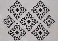 #1039 Bacchus Tiles Stencil