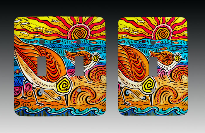 2 Sandpipers Light Switch Cover