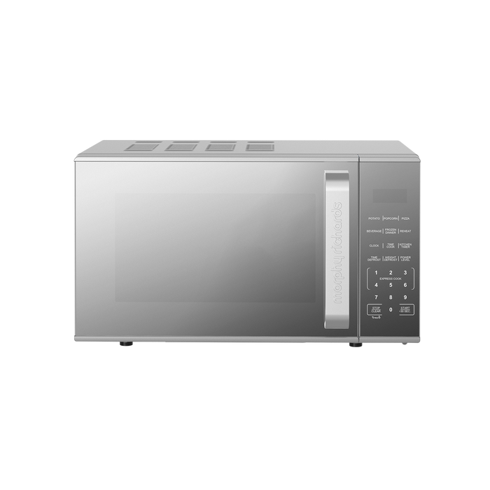 20L 800W Digital Microwave with Mirror Door - Silver
