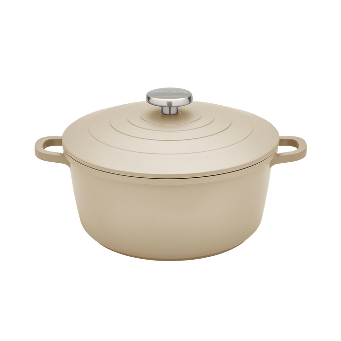 24cm Cast Aluminium Casserole Dish - Cream