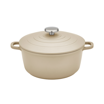 24cm Cast Aluminium Casserole Dish - Cream