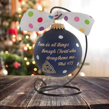 3 1/4" Collectable Bible Hero Glass Ornament Made in USA | Hugs Special Occasions Keepsake Gifts |