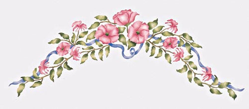#408 Tammy Lynn's Floral Swag Stencil