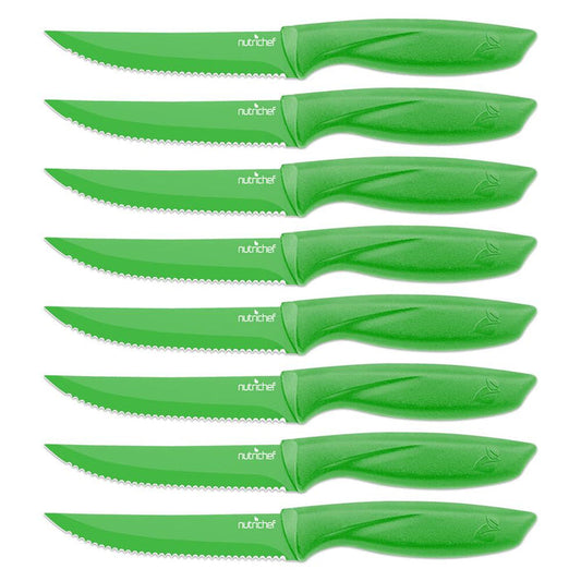 8-Piece Steak Knife Set - Long-Lasting Sharpness - Stainless Steel Blades