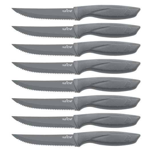 8-Piece Steak Knife Set - Long-Lasting Sharpness, Non-stick Stainless Steel