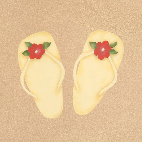 #831 Bizzy's Beach Sandals Stencil