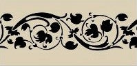 #854L La Mar Scrolls Stencil