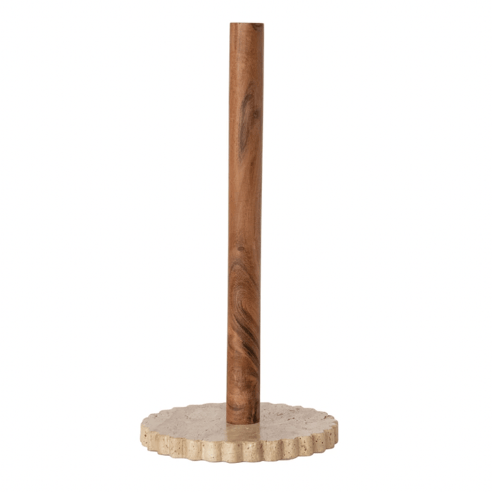 Creative Co-op Accessories Acacia Wood Paper Towel Holder