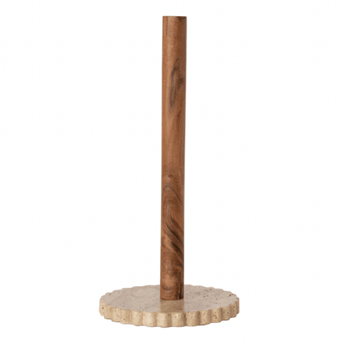 Creative Co-op Accessories Acacia Wood Paper Towel Holder