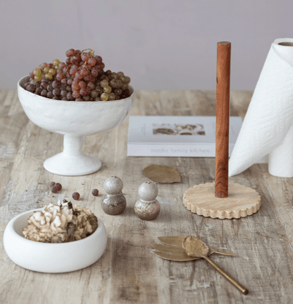 Creative Co-op Accessories Acacia Wood Paper Towel Holder