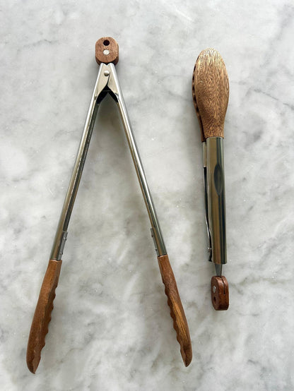 Acacia Wood Tongs, Set of 2 - Sweet Water Decor - tongs