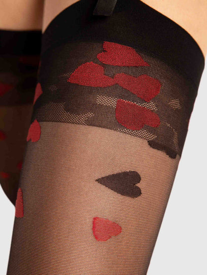 Alice Heart Patterned Stockings