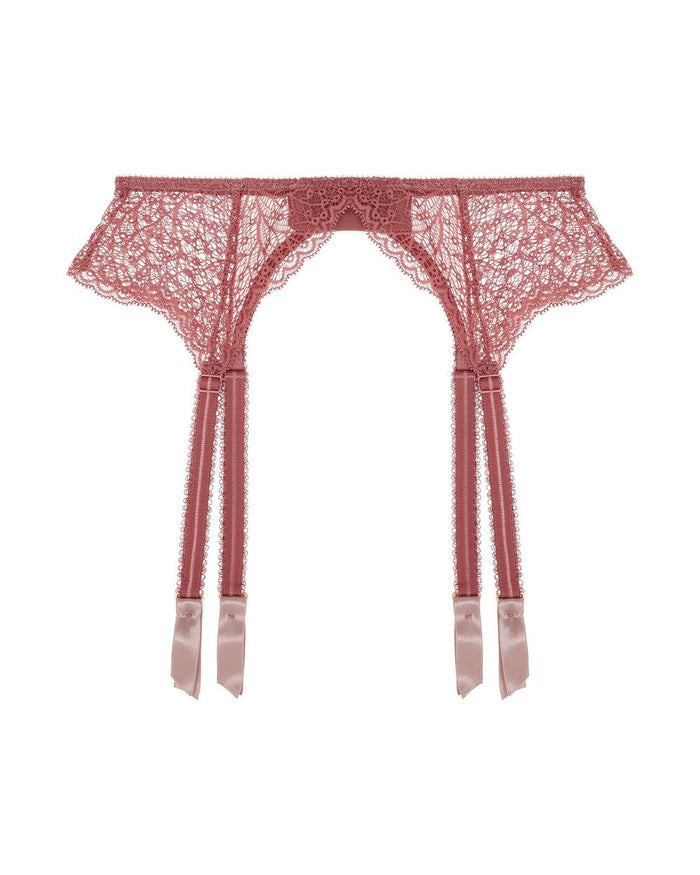 Allegra Suspender Belt Rose