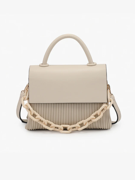 Anne Pleated Structured Crossbody Bag
