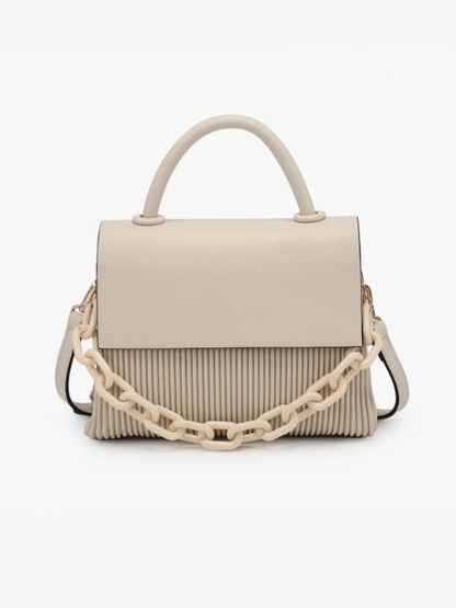 Anne Pleated Structured Crossbody Bag