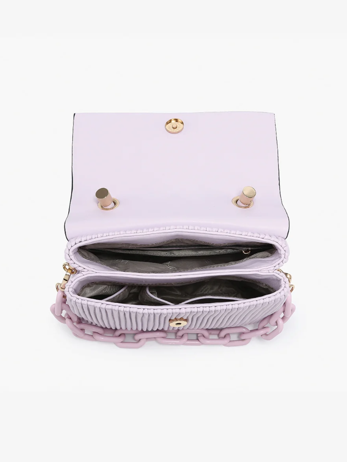 Anne Pleated Structured Crossbody Bag