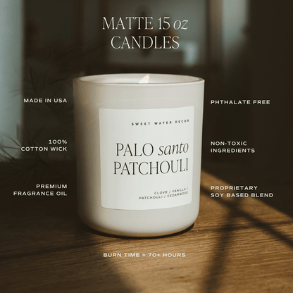 Apple Maple Bourbon Soy Candle - Tan Matte Jar - 15 oz (Sunday Brunch) - Sweet Water Decor - Candles