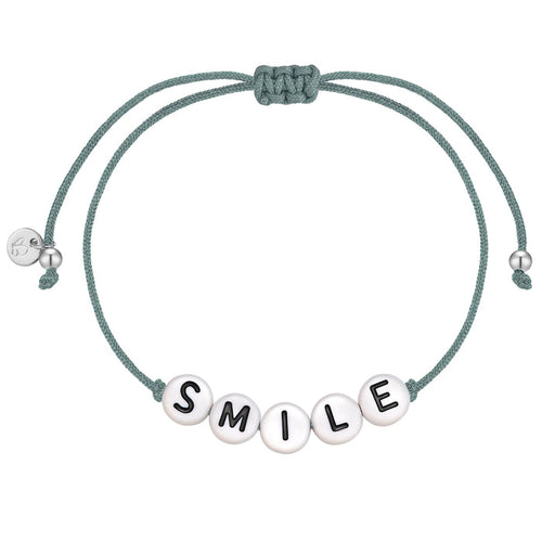 Armband Textil grau SMILE