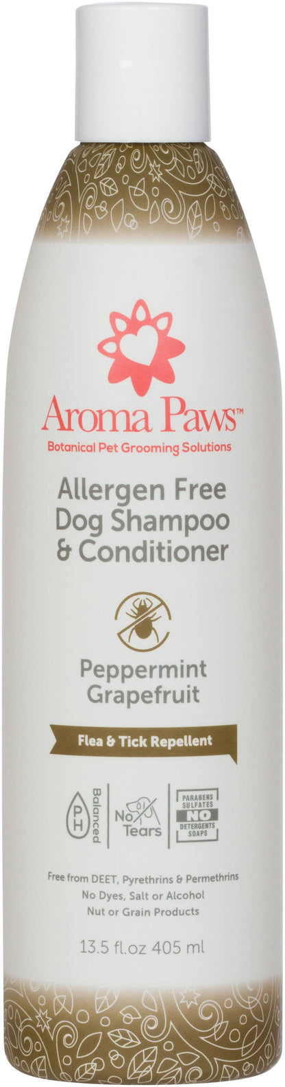 Aroma Paws - 13.5 Oz Shampoo Allergen Free Bug Repellent - Dog.Dog.Cat.