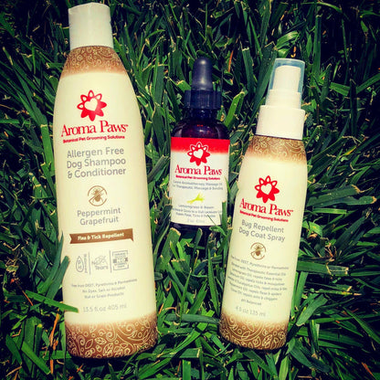 Aroma Paws - 13.5 Oz Shampoo Allergen Free Bug Repellent - Dog.Dog.Cat.