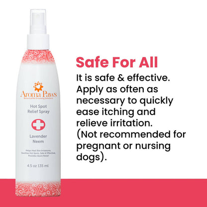 Aroma Paws - 4.5 Oz Hot Spot Relief Spray - Dog.Dog.Cat.