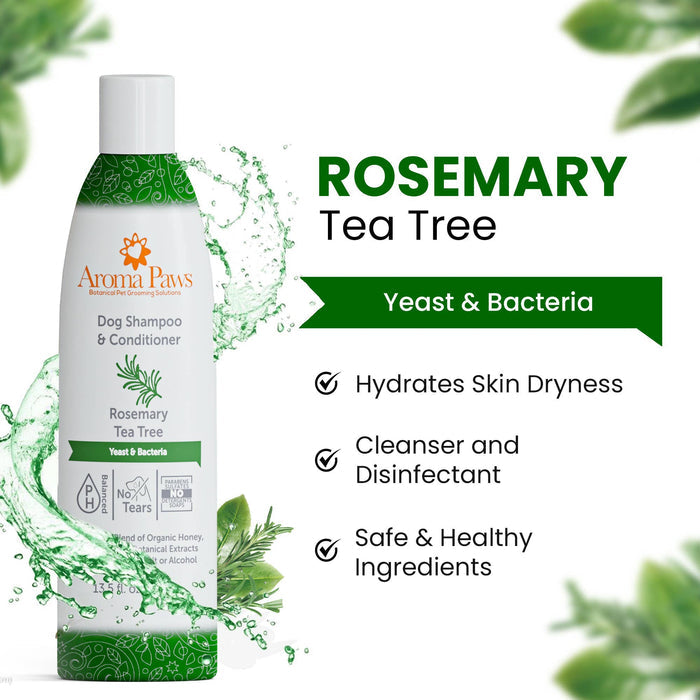 Aroma Paws - 13.5 Oz. Shampoo Rosemary Tea Tree - Dog.Dog.Cat.