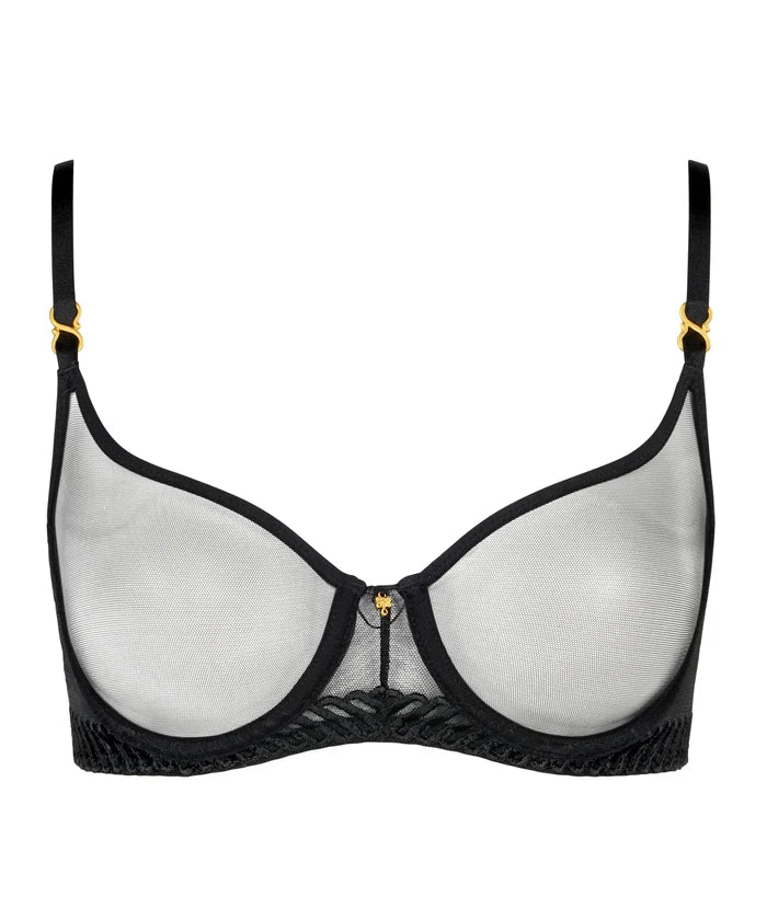 Aubade Sheer Emotion Half Cup Bra Black