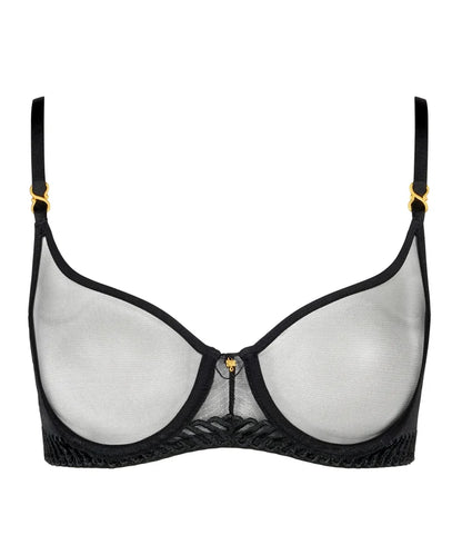 Aubade Sheer Emotion Half Cup Bra Black