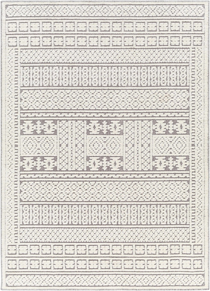 Bahar Cream & Gray Washable Area Rug - Sweet Water Decor - Rugs