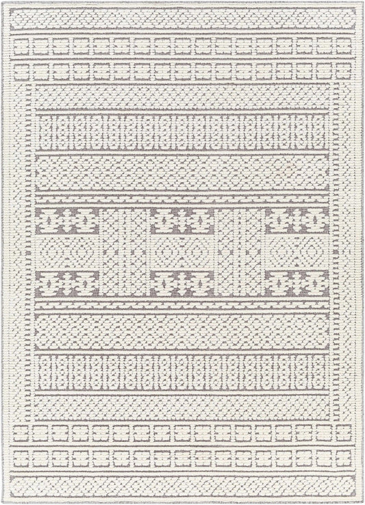Bahar Cream & Gray Washable Area Rug - Sweet Water Decor - Rugs
