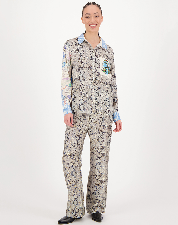 Bailey Straight Leg Snake Pants