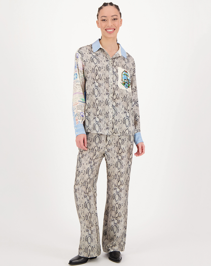 Bailey Straight Leg Snake Pants
