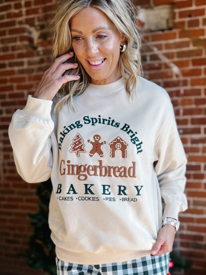 Baking Spirits Bright Sweatshirt, Oatmeal