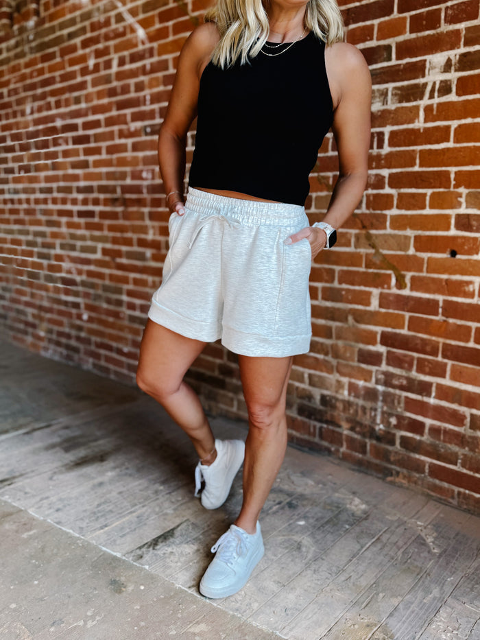 Beat These Pleated Scuba Shorts