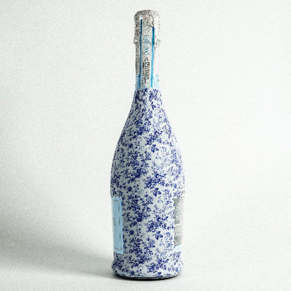 Beau Bottles Beau Bottles Grandmillenial Blue Floral - Prosecco Collection