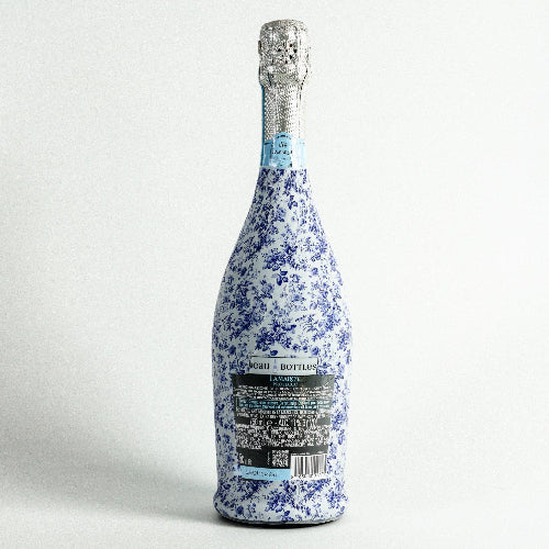 Beau Bottles Beau Bottles Grandmillenial Blue Floral - Prosecco Collection