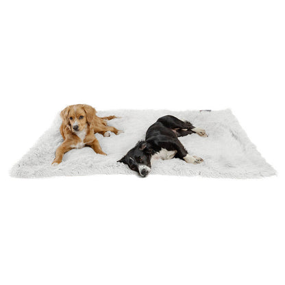 Best Friends by Sheri Blanket Shag Frost 40x50 - Dog.Dog.Cat.