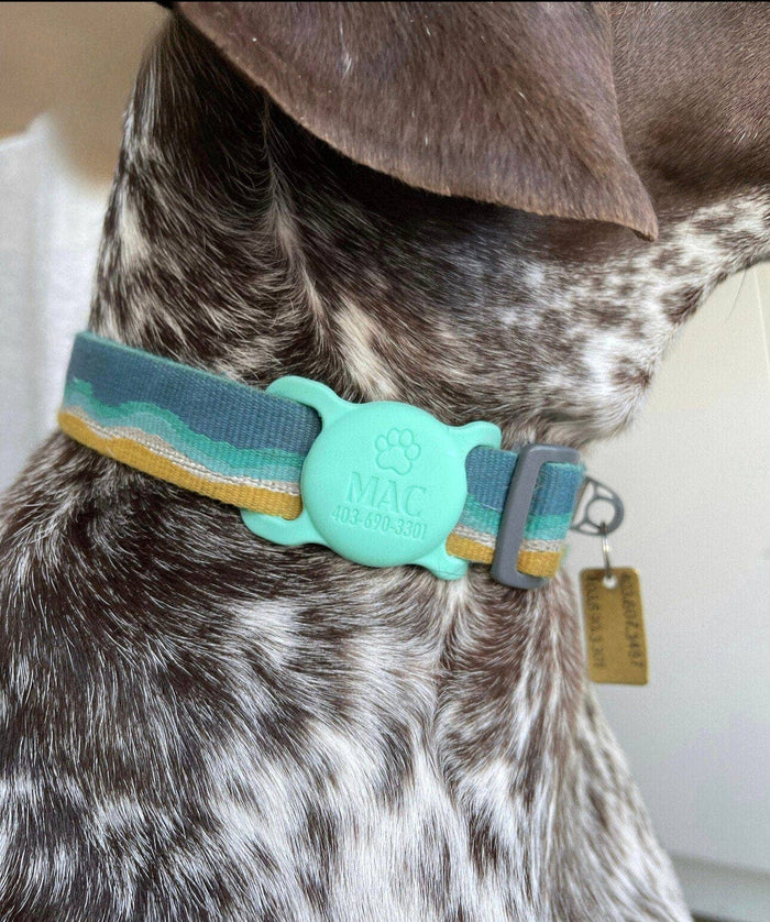 Besties Pets - Blossom Silicone Pet AirTag Holder - Personalized - Dog.Dog.Cat.